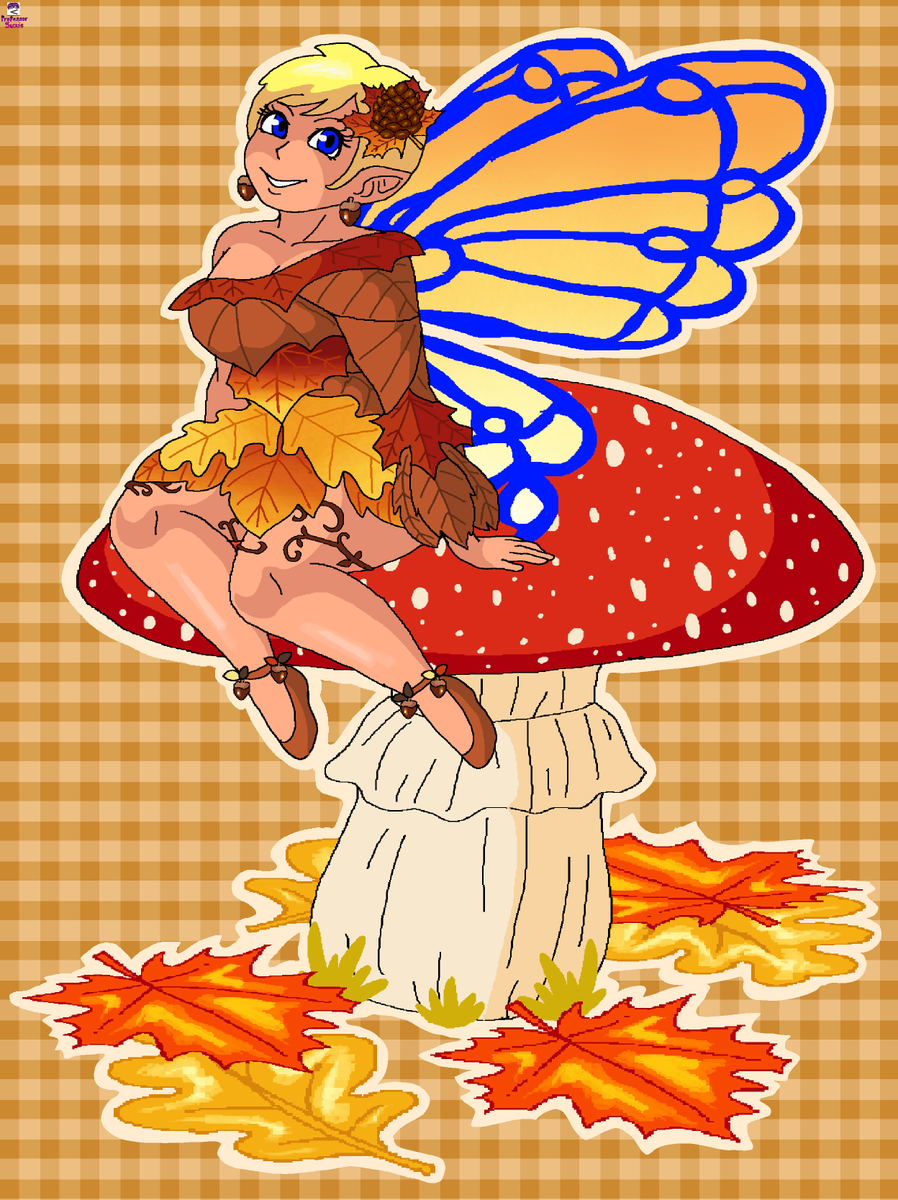 Psychopathfilm1's tweet photo. Illuvia is feeling very Leafyin the autumn season 🍁🍂
#Oc #OriginalCharacters #Autumn #Fairy https://t.co/RnP8BTnQUV