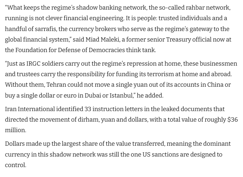 hofunghung's tweet photo. important report confirming what we've known all along: Iran (&amp; Russia) use of RMB is not de-dollarization, as they have to maintain a shadow network to turn the inconvertible RMB into dollar, euro (via offshore RMB, HKD, etc) to spend  https://t.co/jmX61w3AxK https://t.co/6pCuVozorX