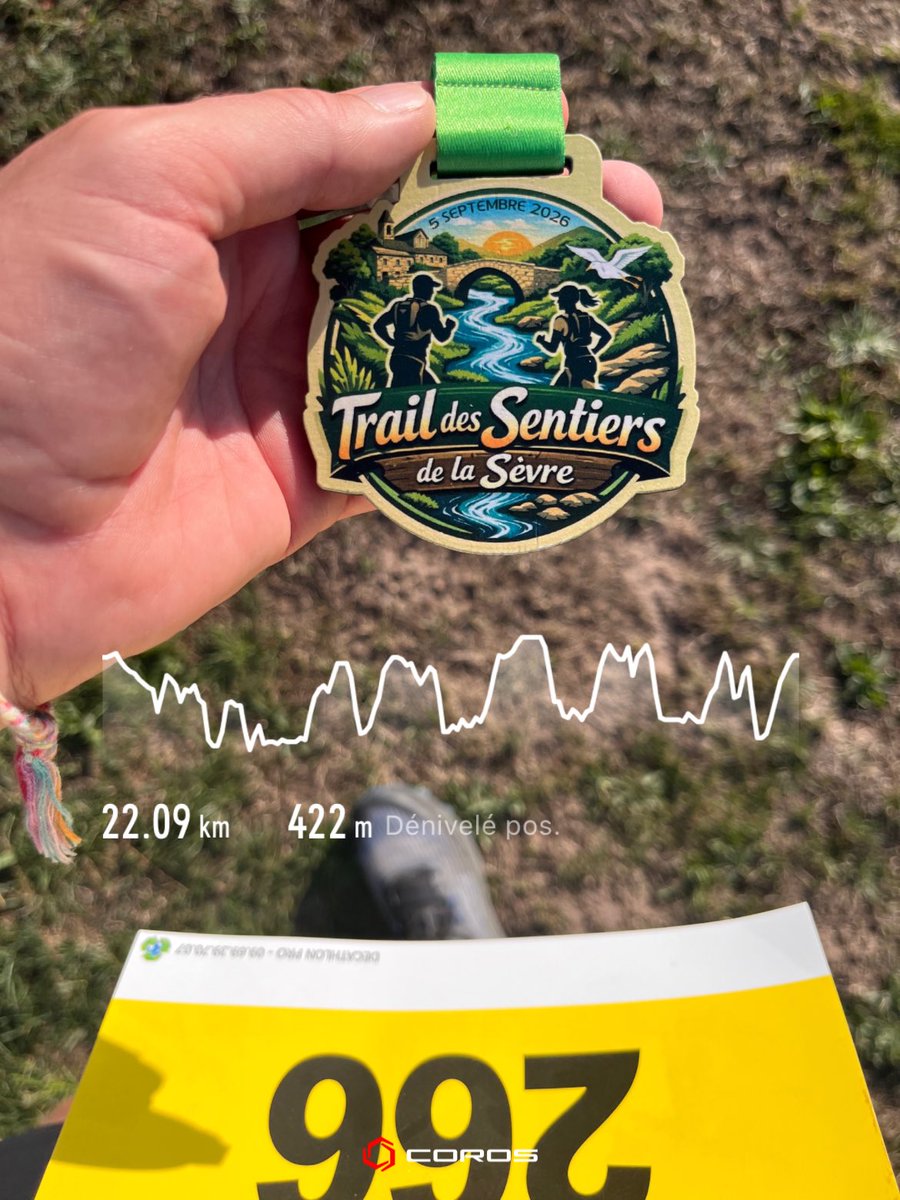 DaddyKLO's tweet photo. Trail des Sentiers de la Sèvre . Un peu chaud 🥵. Plutôt satisfait #WhyWeRun https://t.co/neScqaHKTU