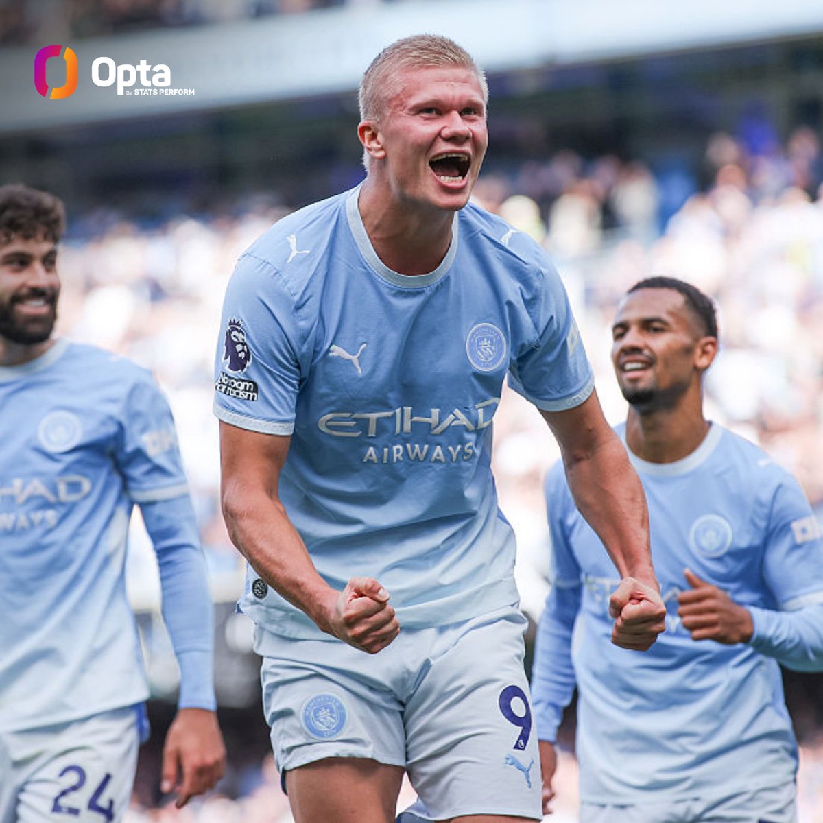 OptaJoe's tweet photo. 300 - Erling Haaland’s winner was his 300th goal in all competitions in his top-flight club career (368th appearance).

Insatiable. https://t.co/2oyHD9vyOR