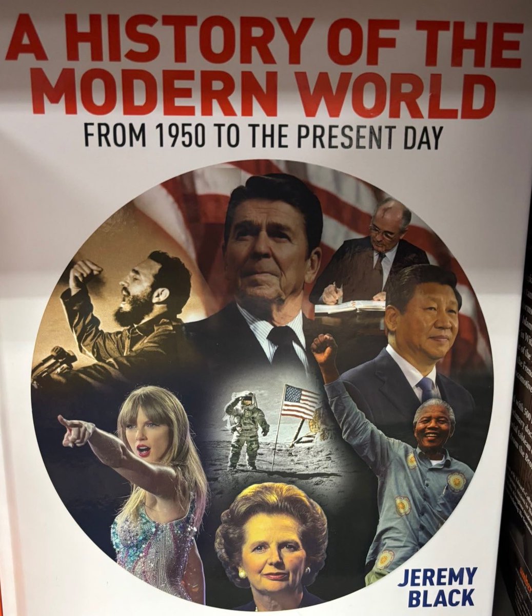 TSwiftHQ13's tweet photo. ‼️| Taylor Swift graces the cover of “A History Of The Modern World: From 1950 To The Present Day” by author Jeremy Black.

Her Thatcher are the only women included. https://t.co/bwyzoollnY