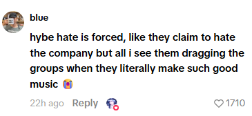kimberleyhehe's tweet photo. "HYBE hate is forced" https://t.co/S3gBTsbfJI