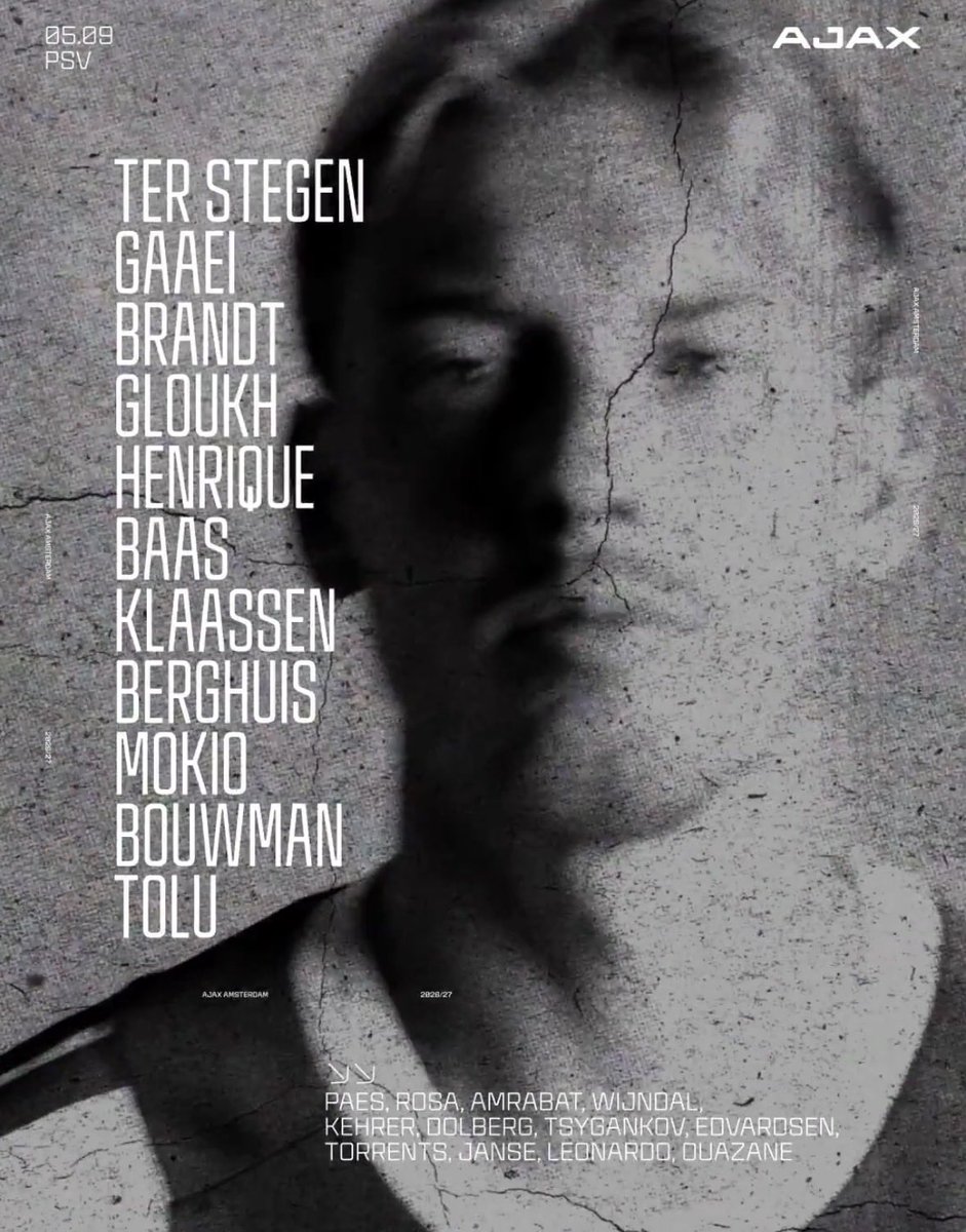 Inside_020's tweet photo. 🚨 OFFICIAL: This is how Ajax will line up for tonight’s match against PSV. #Ajax #ajapsv https://t.co/birSTYAYC3