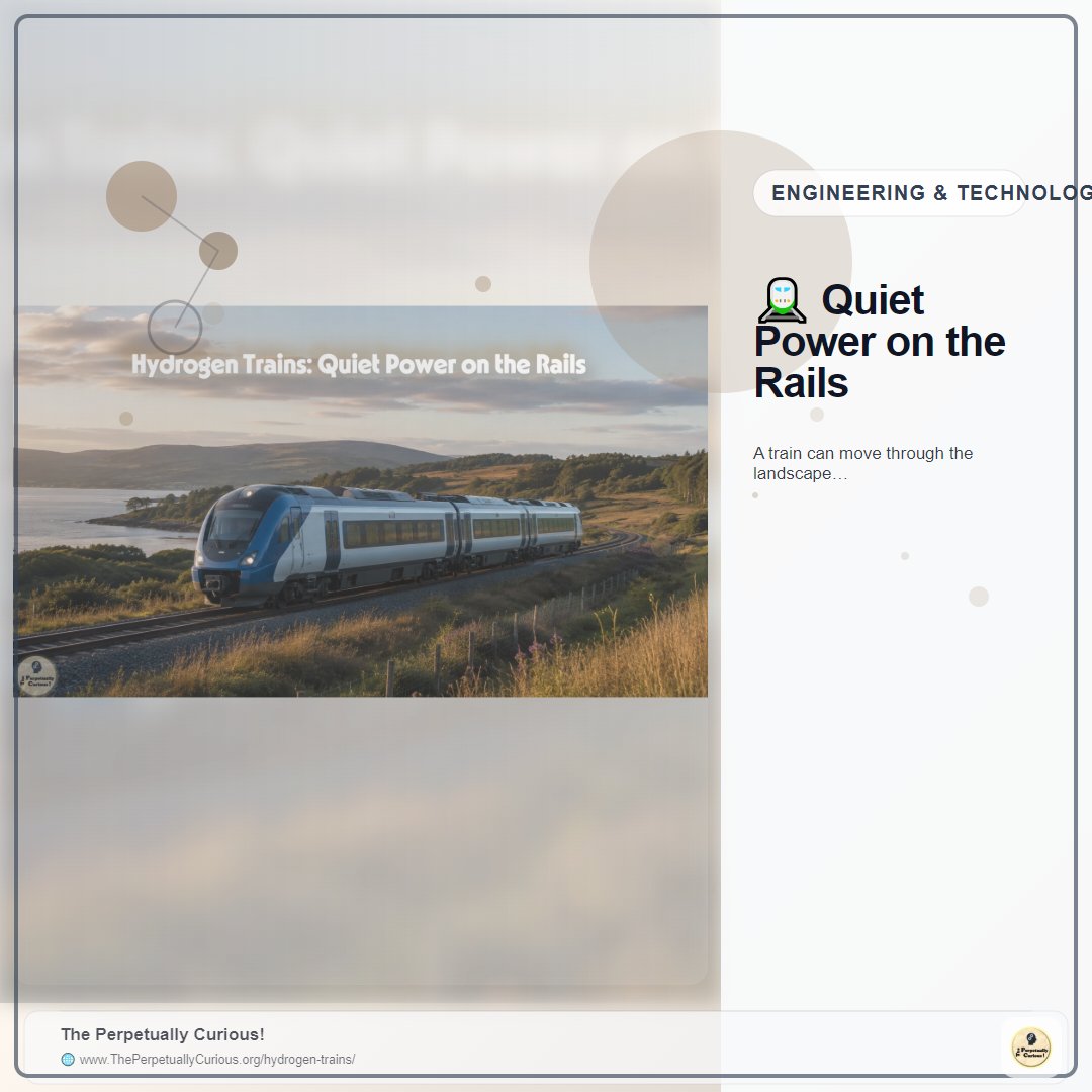 PerptllyCurious's tweet photo. ๐ A hydrogen train can cross an unelectrified route without burning diesel along the way. The rails look the same, but the energy story beneath them does not.
โ๏ธ Where does hydrogen fit on the rails? https://t.co/AwLPVlsr5C
#HydrogenTrains #RailTech #CleanTransport https://t.co/RCIhR3XAgC