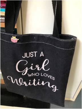 dramaquill's tweet photo. Says it all! #writers #amwriting #authors #writingswag #bookbag https://t.co/YF07l7swku