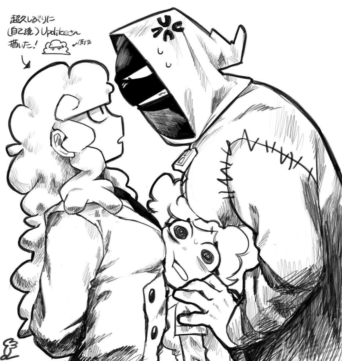 hekibomber's tweet photo. 今日のラクガキ！
この構図描きたかっただけ！！ https://t.co/yokJgQfO3I
