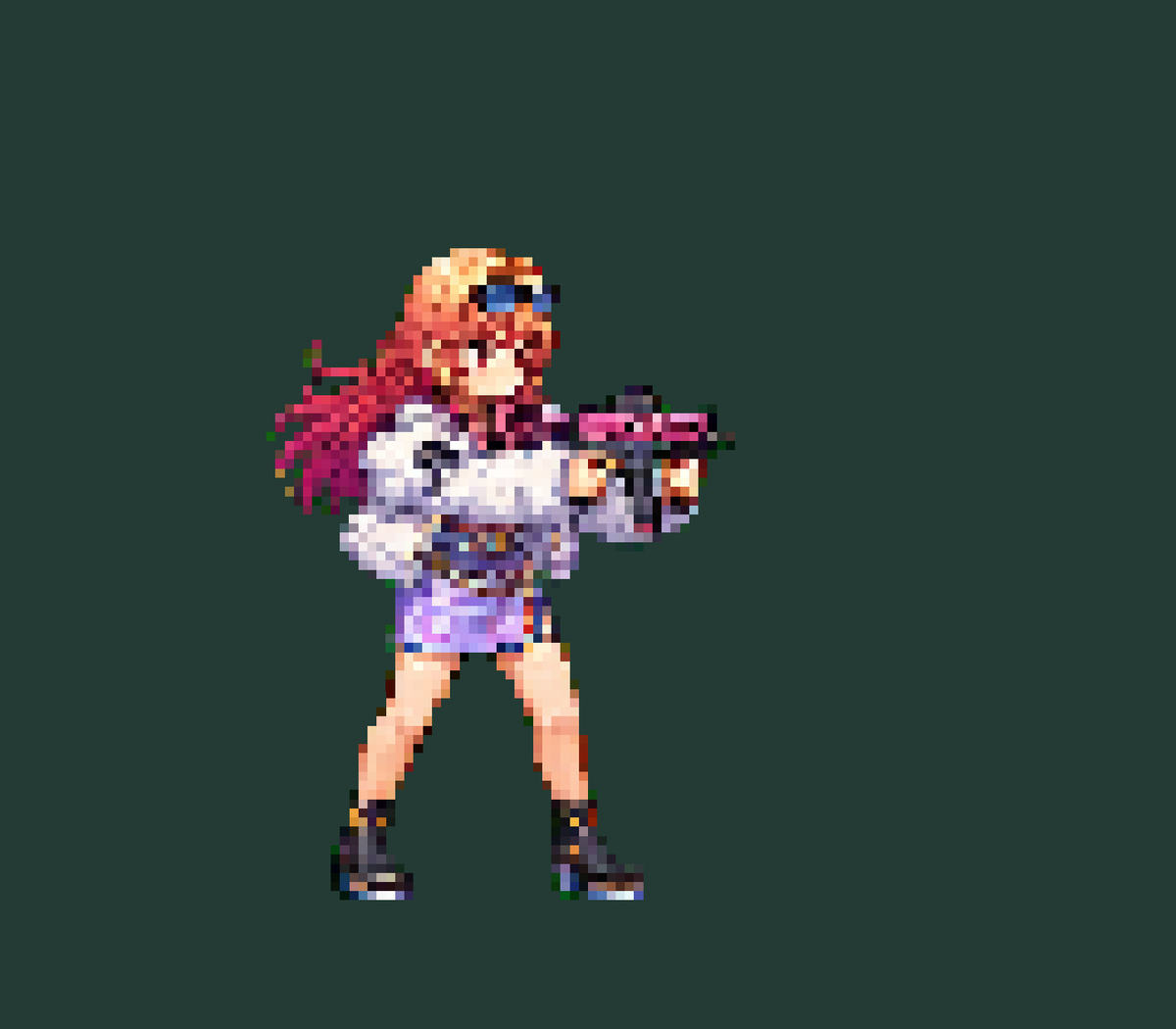 yugen_matuni's tweet photo. 画像生成でキャライメージ⇨画像生成でドット絵イメージ⇨それを元に実際にドット絵作成

これで相当クオリティが上がった。
めっちゃいいやん。爆速でキャラ作れたんだけど。 https://t.co/FqVSGz3v8r