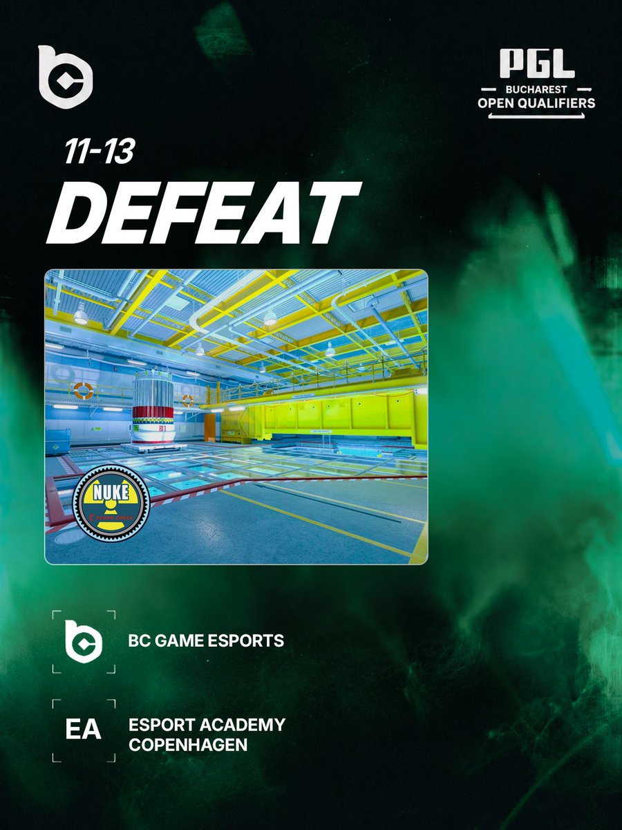 BCGameEsports's tweet photo. Unfortunately we couldn't close out Nuke🥀

Hope we get it next time💚
#bcgame https://t.co/OGGKhuXVX7