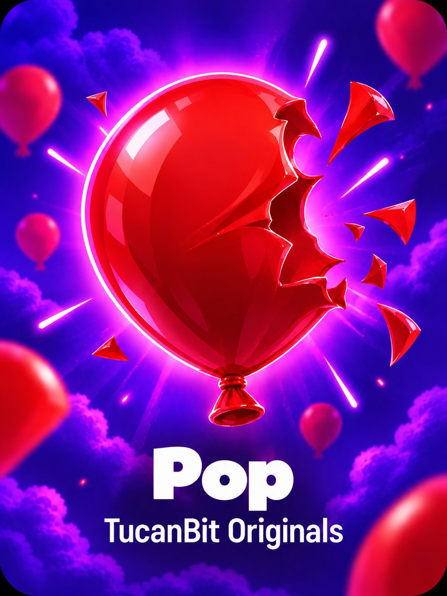 TucanBit's tweet photo. 🎈 NEW GAME ALERT: POP

Our newest TucanBit Original has just landed.
Simple. Fast. Addictive. How far are you willing to push it before it pops? 👀

POP is live now. 🎈💥 https://t.co/cpBeE0buk9