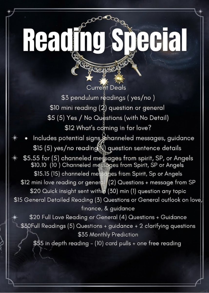Callmeree_'s tweet photo. Doing one yes/no answer from spirit - take what resonates 

- Like rt this &amp; my pinned ✨🖤
- Comment your question 
- Please be patient may not get to all 🖤
• Tips of $5+ are appreciated for deeper insight  / detailed reading 🤍

- Prices below for booking https://t.co/4Uwxb0ySNd
