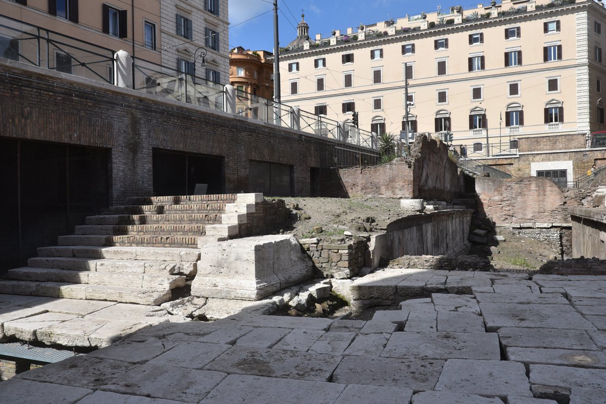 carolemadge's tweet photo. #RomanSiteSaturday - The Sacred Area of Largo di Torre Argentina is one of Rome’s most important Republican-period archaeological complexes. Discovered unexpectedly during demolition work in 1926, it preserves four temples, conventionally labelled A–D because their precise identifications remain uncertain.

The temples were built and remodelled between the 4th and 1st centuries BC. Temple C is the oldest, while the circular Temple B is generally identified as the Temple of Fortuna Huiusce Diei. The sanctuary was later restored under Domitian after the fire of AD 80. Behind the temples are the remains of the Curia of Pompey, where Julius Caesar was assassinated on 15 March 44 BC.