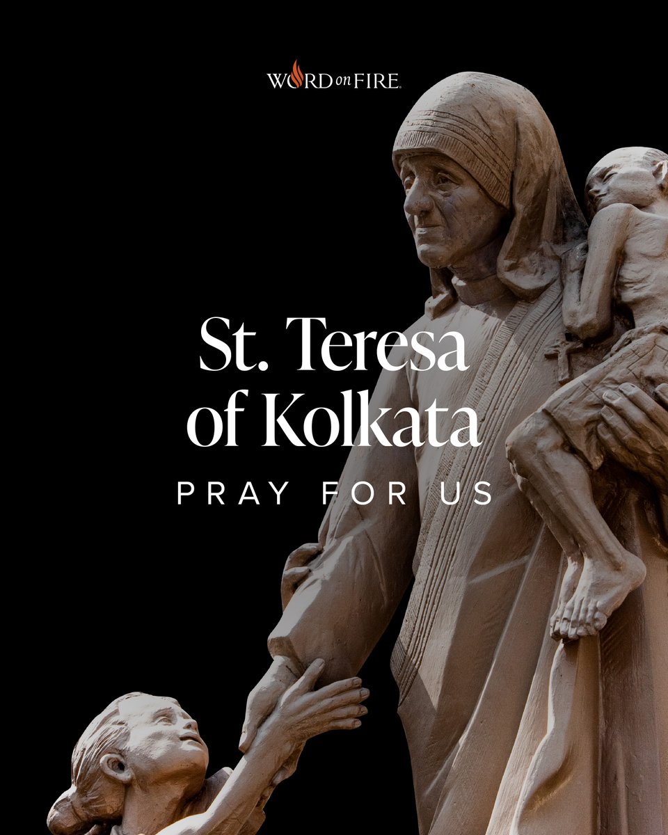BishopBarron's tweet photo. St. Teresa of Kolkata, friend of the poor and dying, pray for us! https://t.co/UqpfHJZncU