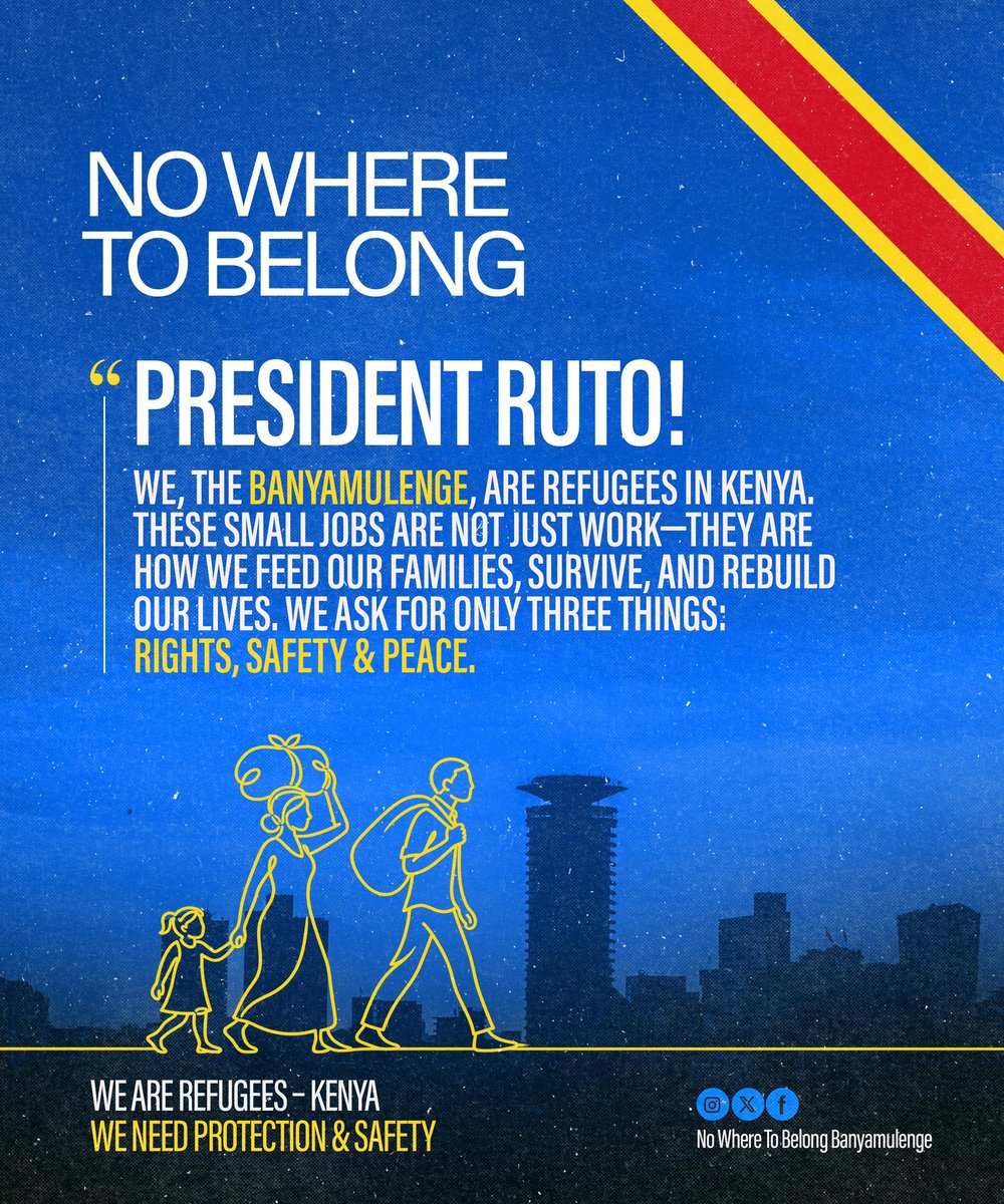 NoWhereTBB's tweet photo. We are refugees in Kenya, but we are not without hope. Our small jobs are more than just work, they are how we feed our families, survive, and rebuild our lives.
We call on President @WilliamsRuto and all relevant authorities to hear our voice and protect our right to live and https://t.co/fjzCI3WFDP