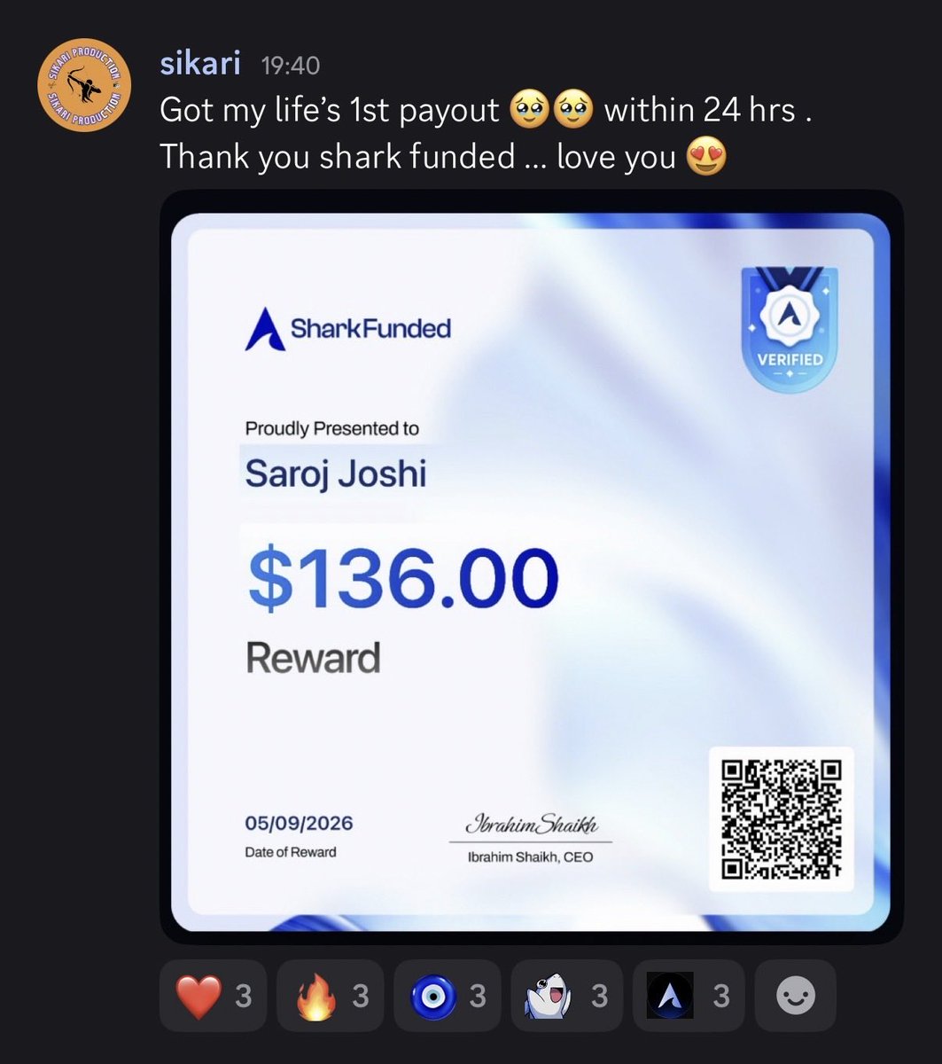 ibrahimshkh10's tweet photo. Watching SharkFunded traders cash out is always satisfying. 🦈 https://t.co/jdiIrIsUAo