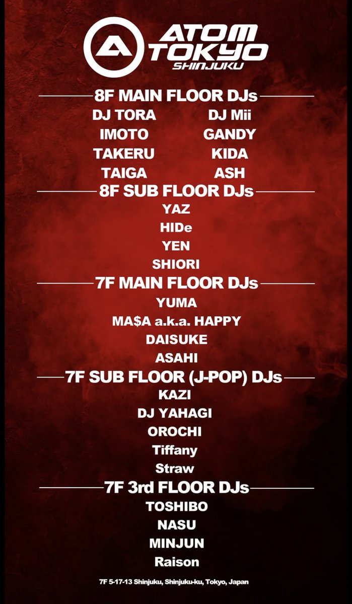 CLUB99708916's tweet photo. ATOM  SHINJUKU / 09.05 Sat

【 Guest &amp; VIP 】
ご希望の方ご案内出来ますので
お気軽にご連絡下さい！

アトムゲスト
ATOMゲスト 
アトム新宿ゲスト
ATOM新宿ゲスト
アトムVIP
ATOM新宿VIP https://t.co/LSTTwUpI4N