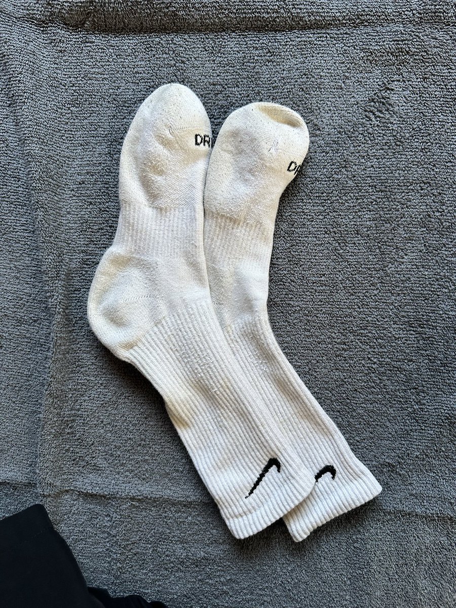 DannRokink's tweet photo. After 12 km of travel with the combat boots, these little ones smell so bad. Who wants them?

#boots #socks #feet #dom #sub https://t.co/mhyGqlBY9T