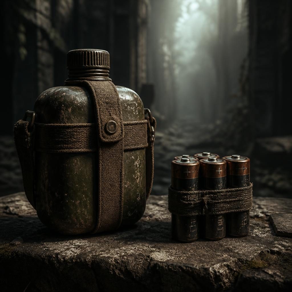 BobCosplayer's tweet photo. Which would you carry through the next area: the full canteen or the spare batteries, knowing you may not find either again?
#SurvivalGames
#InventoryDesign
#GameDesign
#IndieGames
#UnseenWorldsUnveiled
#trylaunchloop

Created by #trylaunchloop https://t.co/EHTbjZw4b5