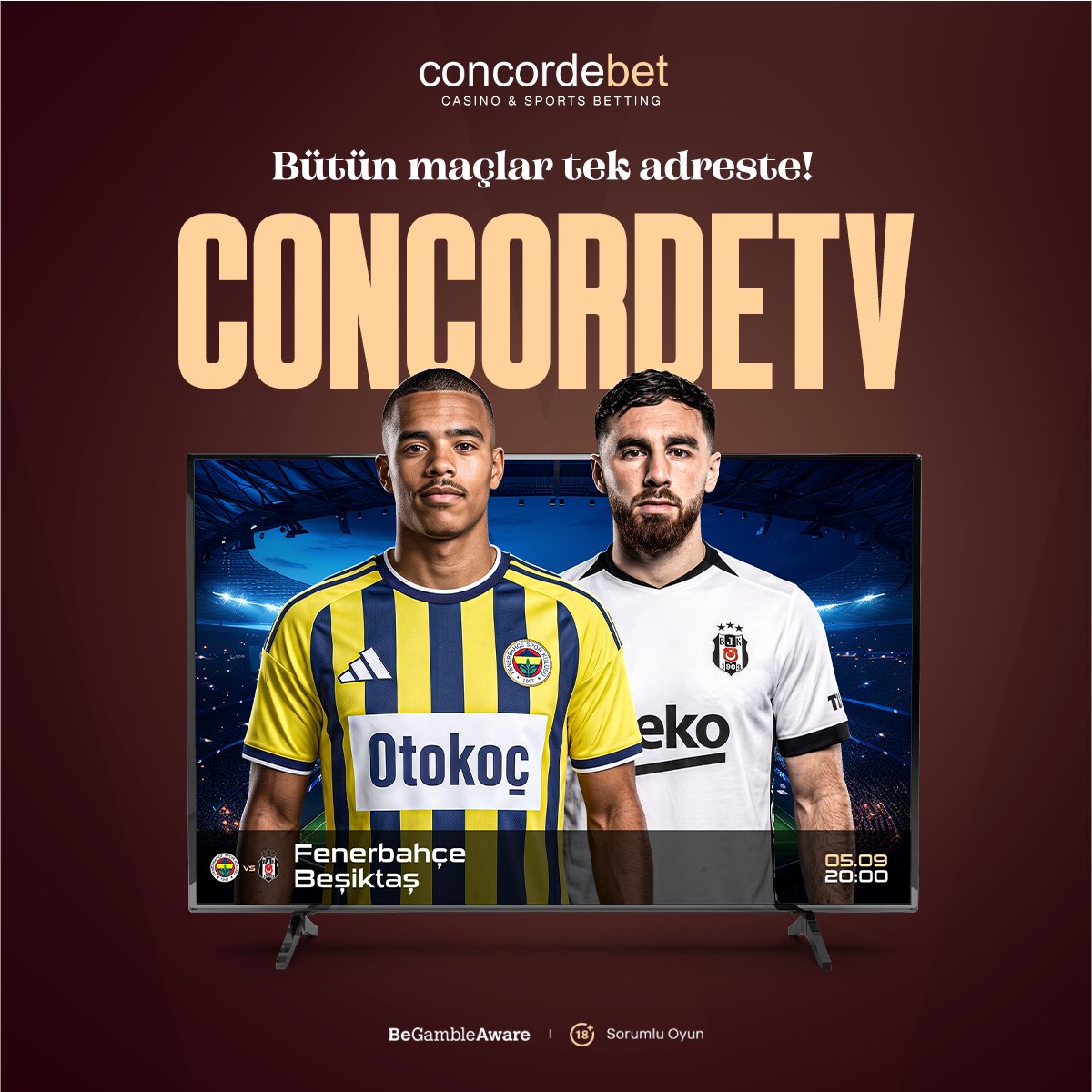 concordesosyal's tweet photo. Concordebet’te size özel derbi yayını!

Kesintisiz, donmadan Fenerbahçe-Beşiktaş derbisini izlemek için; https://t.co/0ZiJsICs6u

#FB #BJK #FBvBJK https://t.co/28HMtsQ7Zi