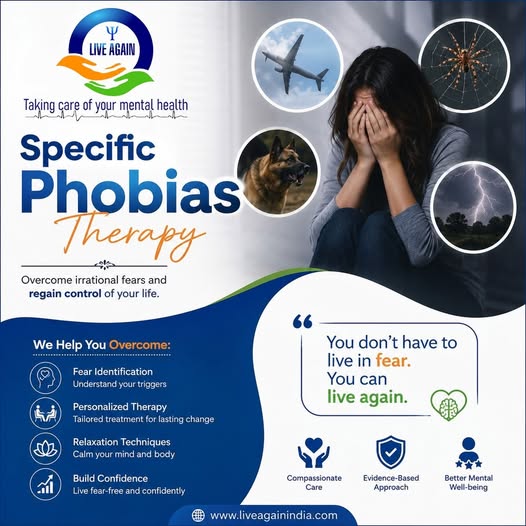 LiveAgainIndia1's tweet photo. Specific Phobias Therapy – Overcome Your Fears!
Fear doesn’t have to control your life.  With the right support and personalized therapy, you can understand your triggers, build confidence, and take back control.
https://t.co/fa1hwkUas3
#SpecificPhobias #PhobiaTherapy https://t.co/0x2ckwXnuJ