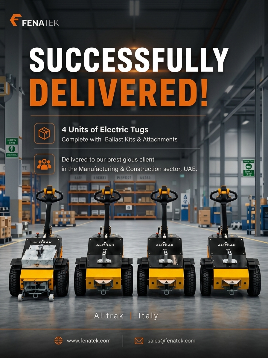 FENATEKgcc's tweet photo. 𝗔𝗻𝗼𝘁𝗵𝗲𝗿 𝘀𝘂𝗰𝗰𝗲𝘀𝘀𝗳𝘂𝗹 𝗵𝗮𝗻𝗱𝗼𝘃𝗲𝗿 🔥 

Safer load movement. Zero emissions
One operator, heavy loads, full control

#Fenatek #Alitrak #ElectricTug #MaterialHandling #Dubai #UAE https://t.co/BErzon6utP