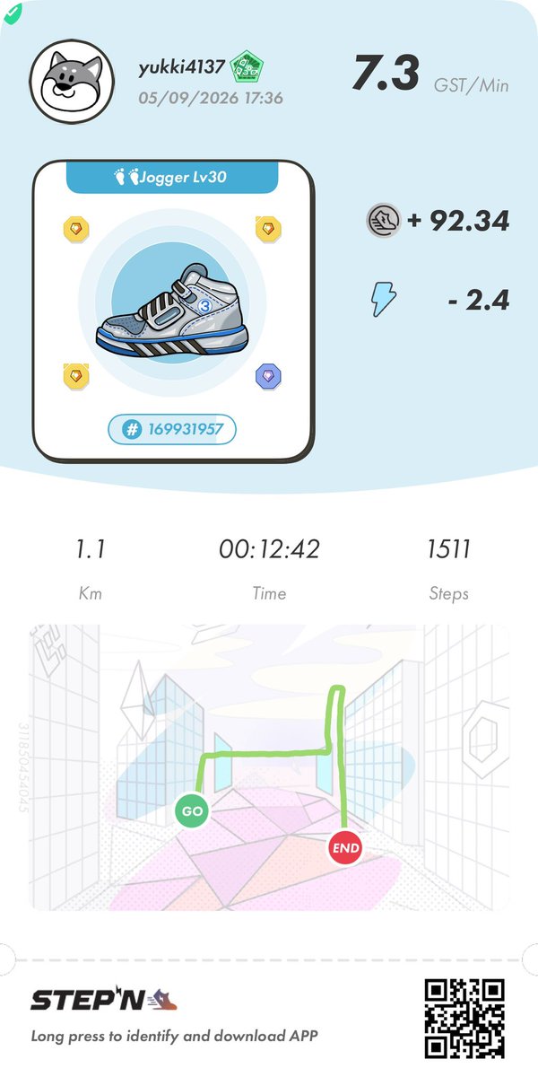 yukki4137's tweet photo. 9月5日のSTEPN
#STEPN
#STEPNEnergy
#ProofOfSTEPN
#STEPNGames
activation code
お裾分け
19423767
#アクティベーションコード https://t.co/qh1h5hGBi2