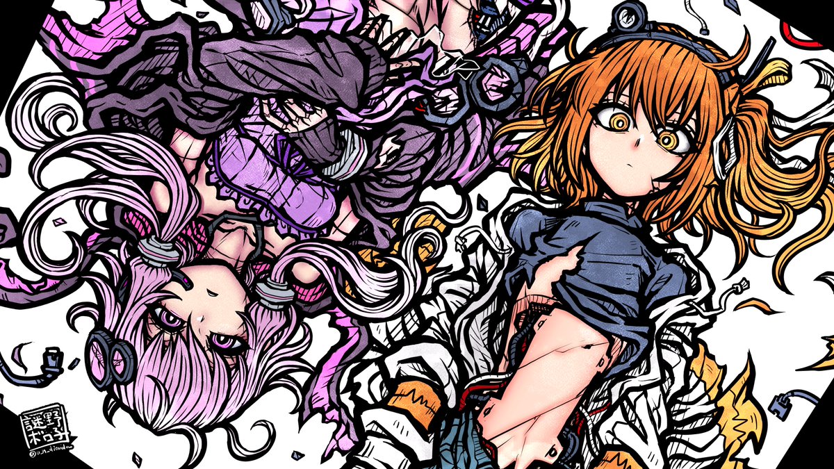 u_n_diavolo_'s tweet photo. 【skeb】結月ゆかり　足立レイ　PC壁紙サイズ https://t.co/BpdthiNDjy