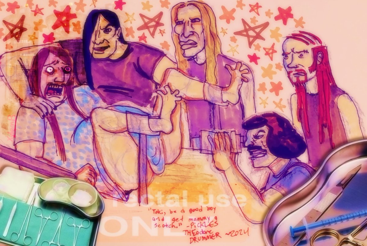 _XylemBhone_'s tweet photo. Based on them naming bands 
#dethklok #skwisgaarskwigelf #tokiwartooth #williammurderface #picklesthedrummer #nathanexplosion #metalocalypse #mpreg https://t.co/mvES7lQTxF