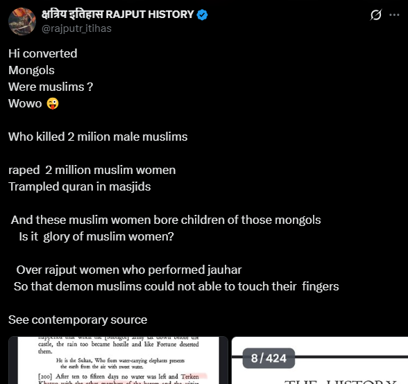 kambakthzin's tweet photo. Rape se pata nhi kya obsession hain inn Mughalpoot mix-breeds ko? Kya r@pe ka trauma hai inko?
Generational r@pe trauma? https://t.co/gqEkblaomY