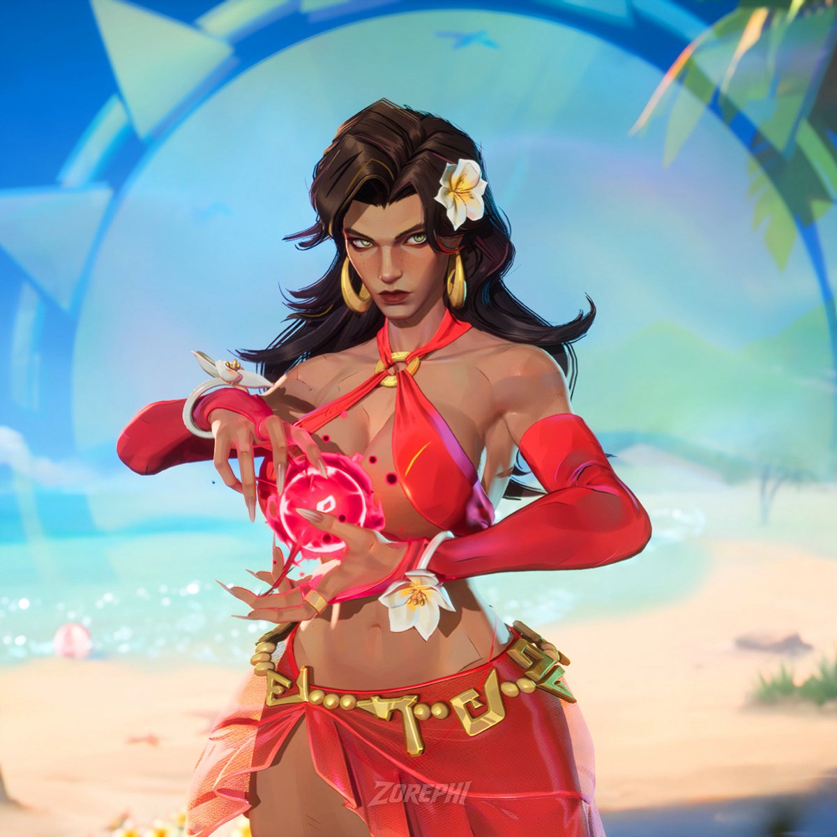 yorephi's tweet photo. Scarlet Witch Seaside Sorceress Mod 🏝️🧙🏾‍♀️
By @bx_jelly 

#MarvelRivals #ScarletWitch https://t.co/RoVCfy6qS6