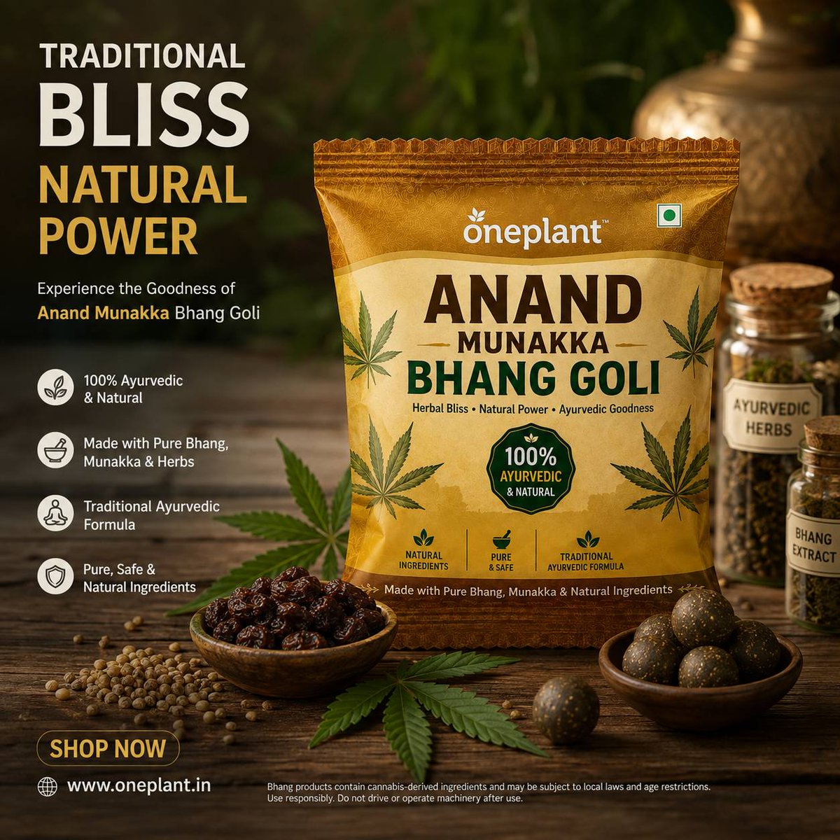 oneplantin's tweet photo. 🌿 ANAND MUNAKKA BHANG GOLI
Traditional taste. Authentic Munakka. 🌱✨
Explore the classic blend of Munakka, Bhang &amp; natural ingredients.

🛒 Shop: https://t.co/FXrN4NYREj

⚖️ Use responsibly &amp; only where permitted by law.

#AnandMunakka #BhangGoli #MunakkaBhang #OnePlant https://t.co/KRkh7QlhJB