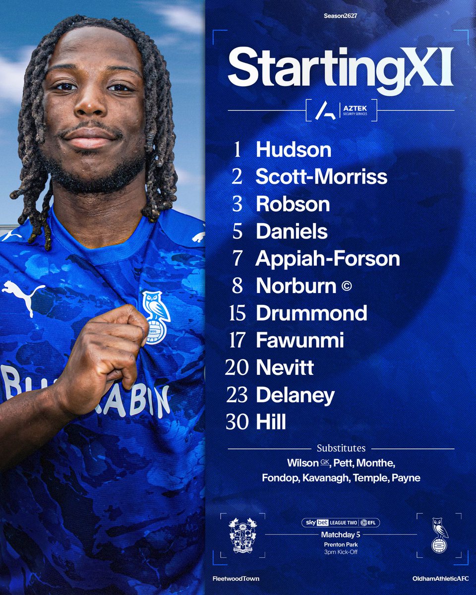OfficialOAFC's tweet photo. 👊 Our line-up at Prenton Park. #oafc https://t.co/vn5oyEyZzX