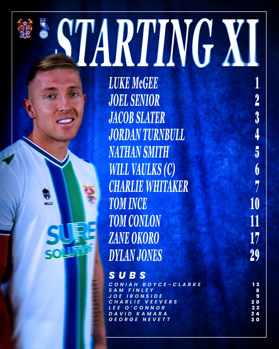 TranmereRovers's tweet photo. 👥 𝐓𝐞𝐚𝐦 𝐍𝐞𝐰𝐬

Here's your Rovers starting XI for today's game against Oldham Athletic.

#TRFC #SWA https://t.co/MqD90WLHqQ