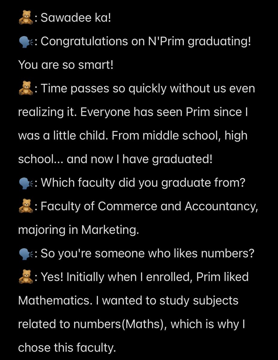 primiilymmfc1's tweet photo. @Ivanka__04 @primiily1_ Translation may have inaccuracies kaa!🥺🙏🏻

CONGRAT PRIM NEW JOURNEY
. 𑣲 ݁ #PrimiilyGraduationsDay 
#primiily #PrimGraduationDay 」 ✧ https://t.co/bjBsV0gxVZ