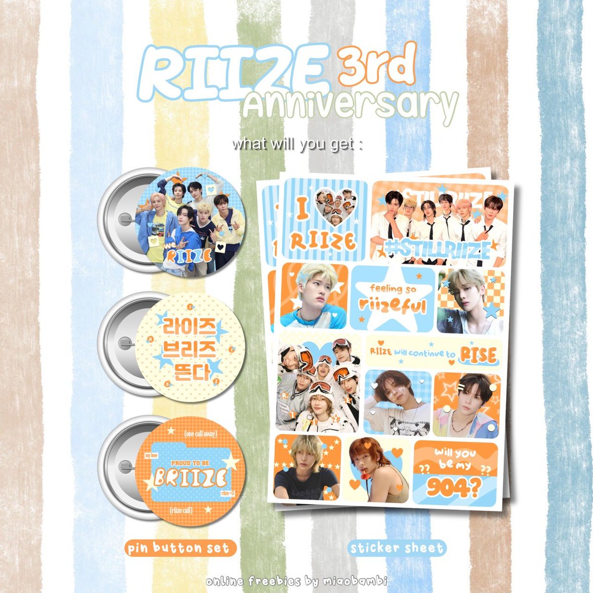 miaobambi's tweet photo. RIIZE 3rd Anniversary 
Freebies by @miaobambi ᥫ୭

[likes & rts are appreciated]

How to claim : 
⟡ 1 person = 1 set
⟡ BRIIZE only (i’ll check) 
⟡ Claim on 9.9 at 20.30 WIB
⟡ Write your @ on the notes 
⟡ Price will be set at Rp9.040 (no rf)

␥ https://t.co/opEteKAHy1
open for trade through dm (limited) 

Good luck & kindly tag me if you’re get one! ^____^