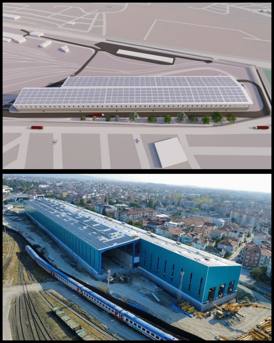 yerlimilli_tr's tweet photo. TÜRASAŞ bünyesinde yapımı sürdürülen Milli Elektrikli Hızlı Tren Seti İmalat ve Test Fabrikası’nda çalışmalar yüzde 80’e ulaştı. 
Sakarya'da kurulan Türkiye'nin ilk hızlı tren fabrikası bu yıl sonuna kadar tamamlanacak olup 250 kişiye yeni istihdam sağlaması hedefleniyor. https://t.co/Ap0V84cAoh
