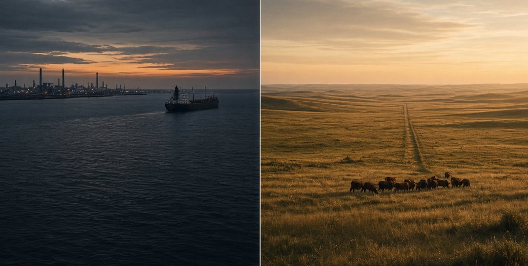 Martyupnorth's tweet photo. I've said this many times.  Ontario & Quebec always looked south across a real border. The St-Lawrence, the Great Lakes, and forts.  They knew exactly where “us” ended and “them” began.

Alberta never had that luxury. The 49th parallel is an imaginary line across open prairie.  Cattle, pipelines, workers, and capital crossed it for generations without drama.  We didn’t peer across a lake.  We shared a landscape.

Now the same provinces that lived with a hard border are in a tariff war with the United States.  Car plants, steel, aluminum, and lumber are taking hits.  Fair enough, that’s their fight.

What’s not fair is the sudden demand that Alberta throw its energy exports into the same fire.  We are the least exposed province. Energy was largely carved out. We have no interest in weaponizing the one commodity that still moves freely, just so Eastern  Canada can feel it has leverage.

We already send you billions in equalization and excess CPP payments, now you want more.  

We want no part of escalating a fight we didn’t start... and that barely touches us.  Why should we?  What have you done for us in the last 100 years (other that pillage our resources).  Now you're asking us to burn our own houses so YOU can have heat.

A different geography produced a different relationship with the United States.  This "war" is just more proof that we're different.  

Eastern Canada lived with a physical border; Alberta lived with a line on the grass.