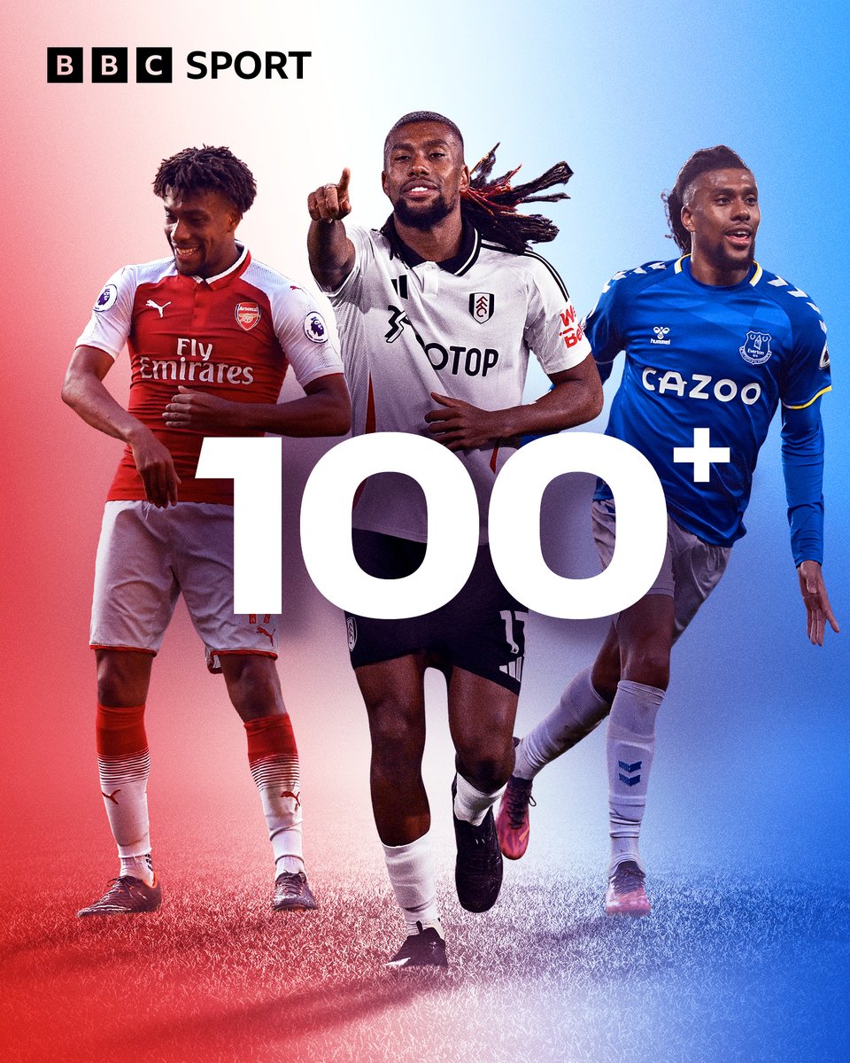 BBCMOTD's tweet photo. Alex Iwobi becomes the fifth player to play 𝟏𝟎𝟎+ 𝐠𝐚𝐦𝐞𝐬 for three different Premier League clubs today! 💯 https://t.co/EpOEyKinA5