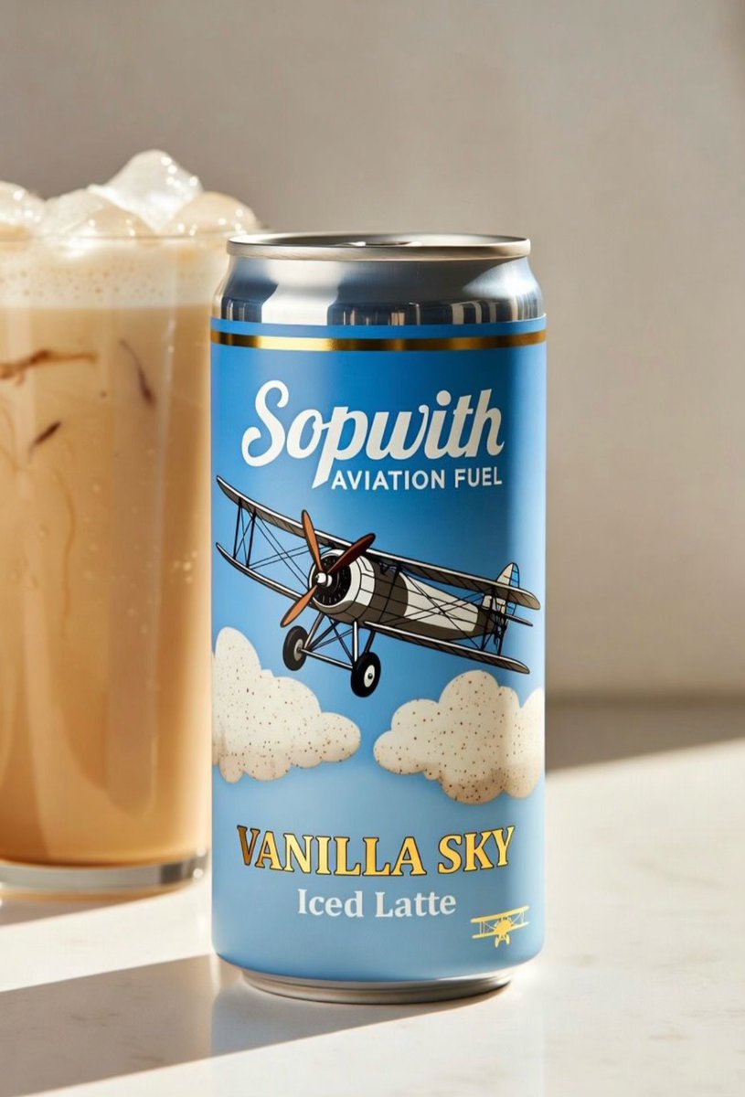 sopwithcoffee's tweet photo. ✈️ READY FOR TAKE-OFF? Meet Vanilla Sky! ☕🧊

Smooth, creamy and refreshingly cool — Sopwith Aviation Fuel Vanilla Sky Iced Latte brings together the unmistakable taste of coffee with a delicious vanilla finish. #IcedCoffee #IcedLatte #SopwithCoffee #CoffeeLovers #Coffee https://t.co/KSsZP17QDd