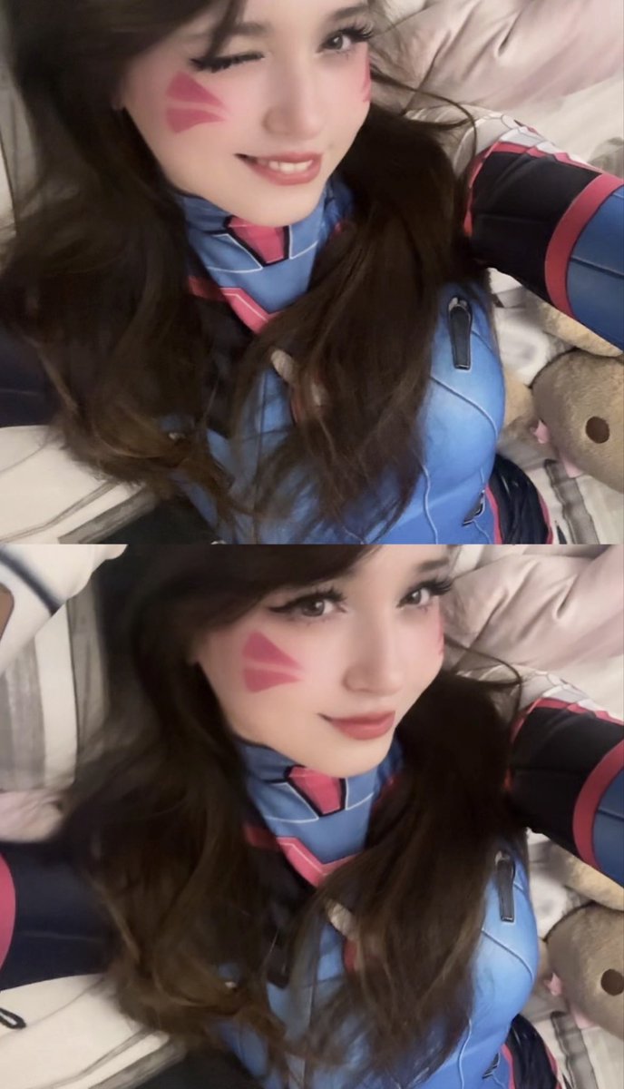 SheriCoss's tweet photo. DVA with wig vs without (ᵔᴥᵔ) #Dva #overwatch #dvacosplay #cosplayㅤ https://t.co/vEdoBqql7Y