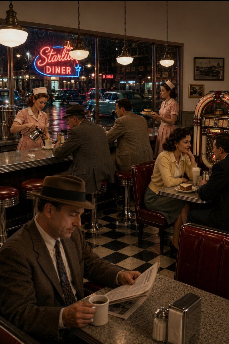 DrAngel_001's tweet photo. It's the perfect Starlite Diner  scene in 1965.
But one thing is this picture is not related....!

Can you Spot? https://t.co/0IOK1HTgCm