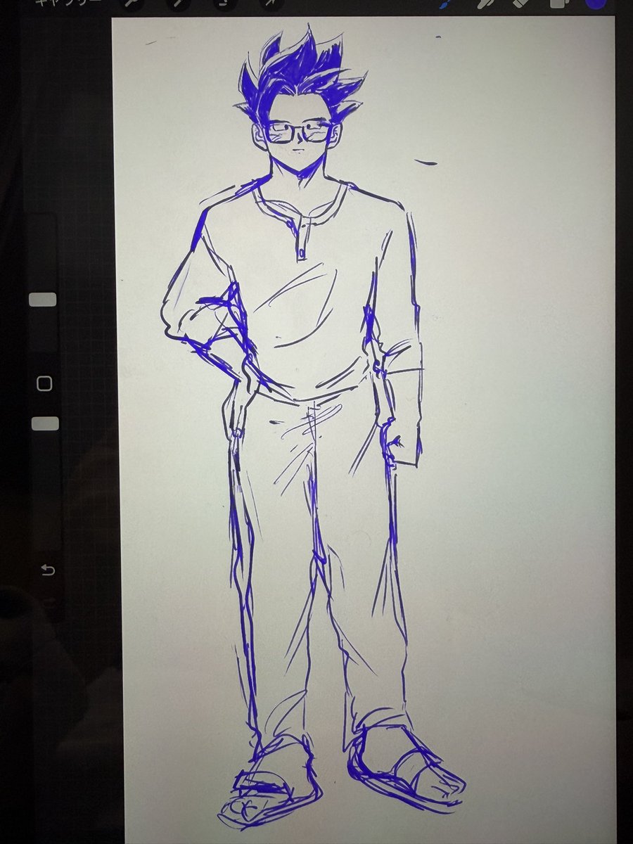 mrpppjn's tweet photo. DB超漫画みてたらなんか激メロ58が出てきて立ち絵描いた
おっさんみたいなシャツにダサジャージにスリッパに、おまけにメガネないと見えないの可愛すぎる https://t.co/C347IhlyD8