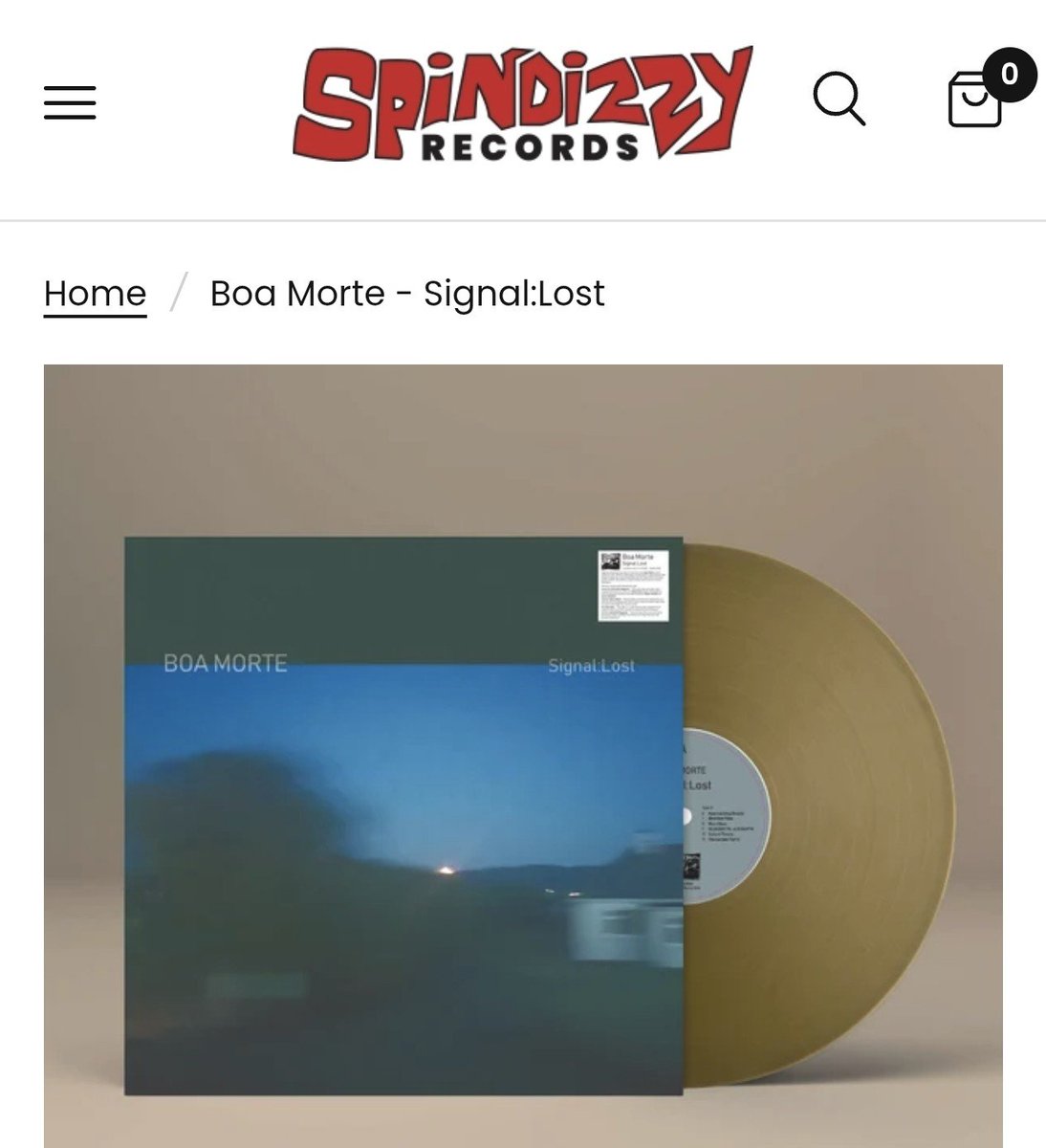 BoaMorteBand's tweet photo. our next album is Signal:Lost, and exclusive to @spindizzyrecord is this 'Sun-coloured' bronze vinyl version which is limited to 50 copies - also we play an in-store in Spindizzy on the day of release - 23rd October https://t.co/2qwcBhitIB