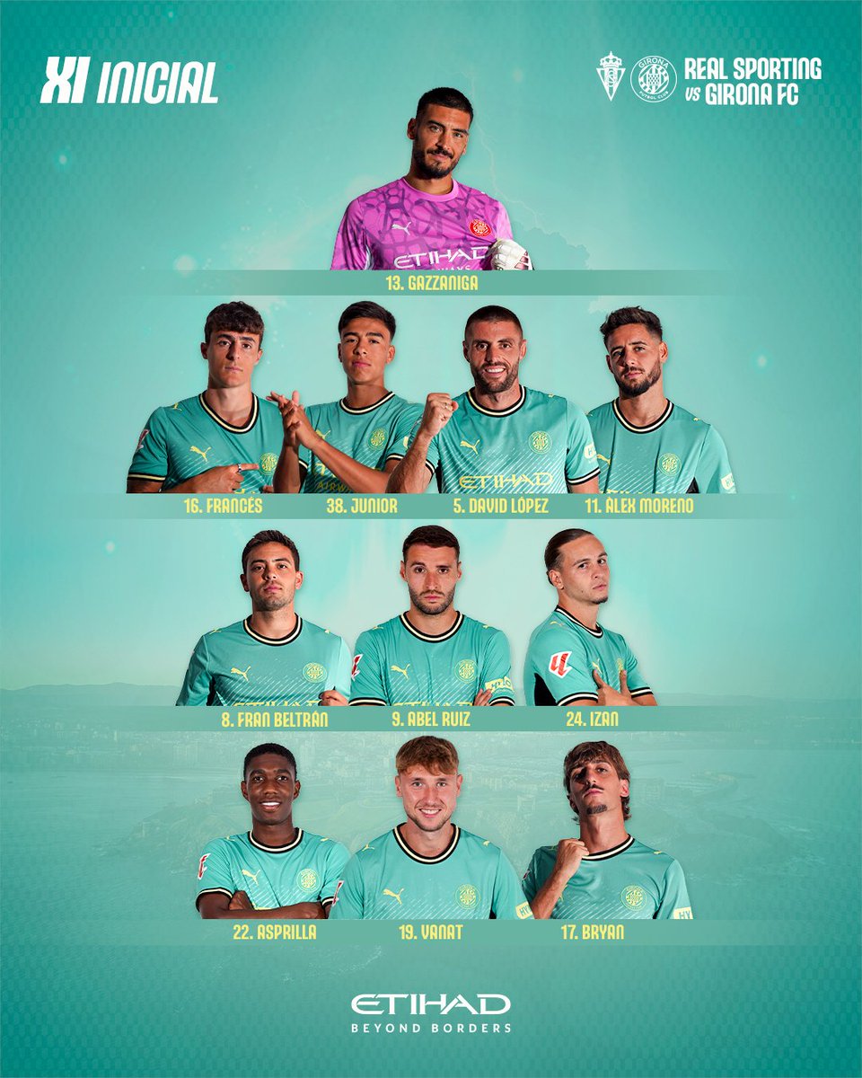 GironaFC's tweet photo. 𝐎𝐍𝐙𝐄! 💚 https://t.co/i7TgtWgSbX