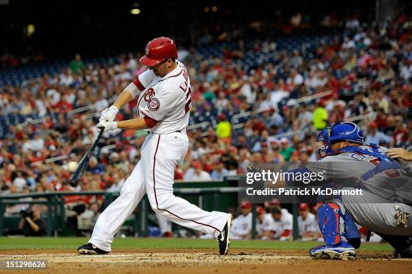 Thwvu81's tweet photo. While the current young Nats' team tries to find its way back into upper echelon of Major League teams, it was not all that long ago that Washington emerged as a serious championship contender.

The 2012 Nationals won 98 games in cruising to Washington's first playoff berth, but perhaps no series was more memorable than the one that took place 14 years ago this week.

The Cubs came to town for a four-game set beginning on Labor Day and by the time they left town four days later, their manager Dale Sveum told reporters "I don't remember getting manhandled that bad in any kind of series I've been a part of."

Washington won the four games by a combined 38-14 score, hitting an amazing 15 home runs in the process.  Nats' first baseman Adam LaRoche, who was in the midst of a career best 33 home run season, led the way with home runs in each game including two in the Nats' 11-5 win in the second game of the series.

Other Washington home run highlights included Ian Desmond clubbing a two-run homer in game two of the series followed by a solo blast on the following day, rookie Bryce Harper having a two-home run game on Wednesday September 5th in a 9-1 Nats' win and Kurt Suzuki's three run homer in Washington's 9-2 series finale.

Game four of the series featured a bench clearing incident that Nats' manager Davey Johnson attributed to the visitors' frustration with Washington's aggressive play.   The always confident Johnson was not affected by any perceived slights on the part of the Cubs.  "If they want to quit competing and forfeit, then fine. But we're going to keep competing," Johnson said after the game.
