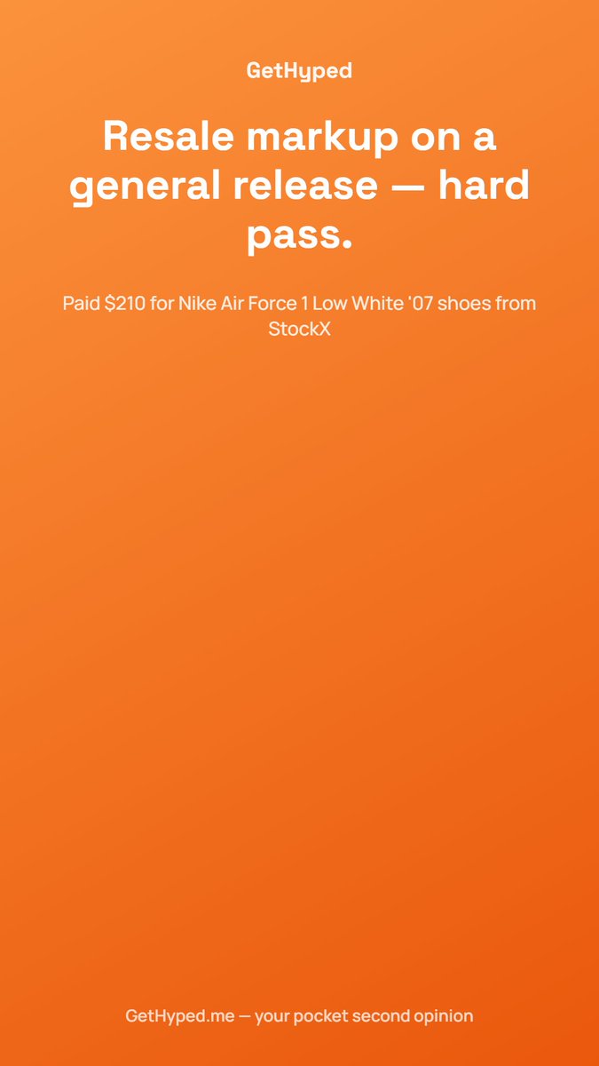 SubhoM's tweet photo. Built an AI that roasts what you paid for sneakers 😂 asked it about my $210 Air Force 1s from StockX... it did not hold back. https://t.co/Suataw3JHX https://t.co/kLWUHerfNV