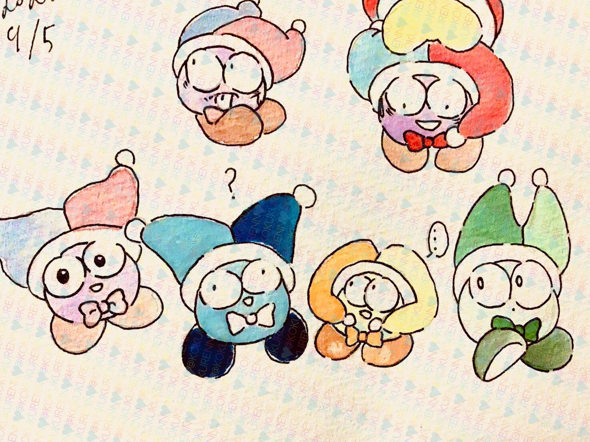 kokukurenn's tweet photo. 一枚にいっぱい描いたマルクを塗ってみた https://t.co/pULQoIYkvx
