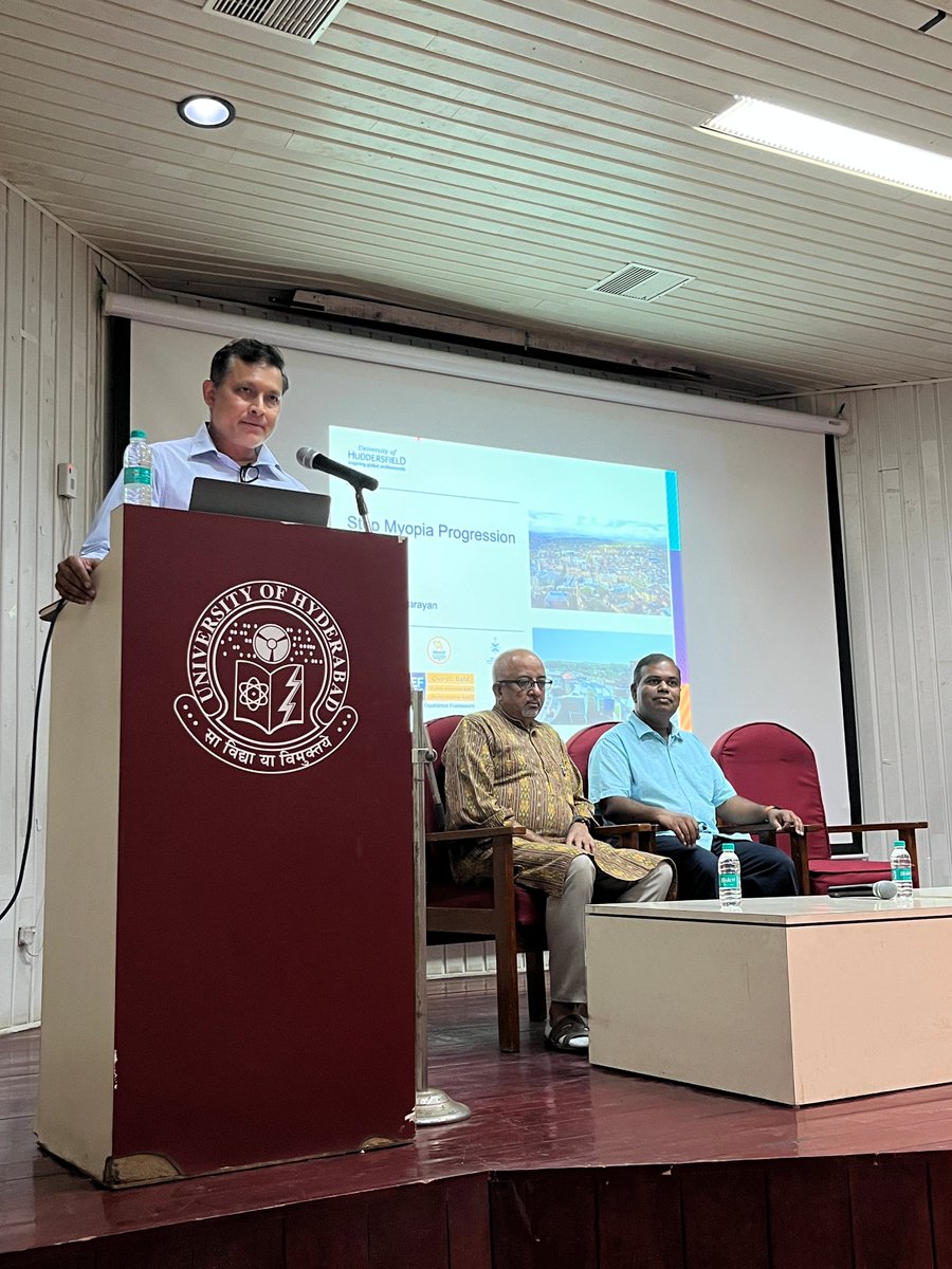 HydUniv's tweet photo. 👁️ UoH hosted a lecture on "Stop Myopia Progression." 👓
Read more at https://t.co/gbdblGPJTr
#Myopia #UoH https://t.co/1eMYaDsMx4
