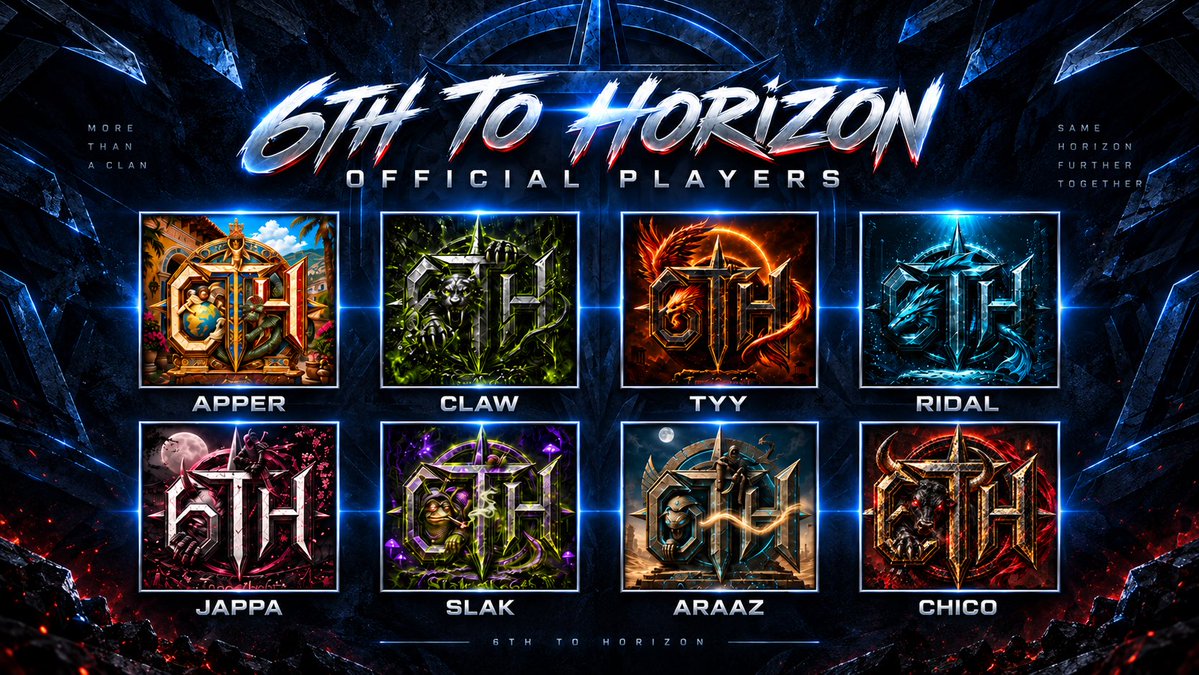 6thtohorizon's tweet photo. Introducing the official players of 6TH To Horizon.

#6THToHorizon #Team6TH #CallOfDuty #CODCommunity #Sniping #Trickshotting #ps5 https://t.co/icL04SLJEq