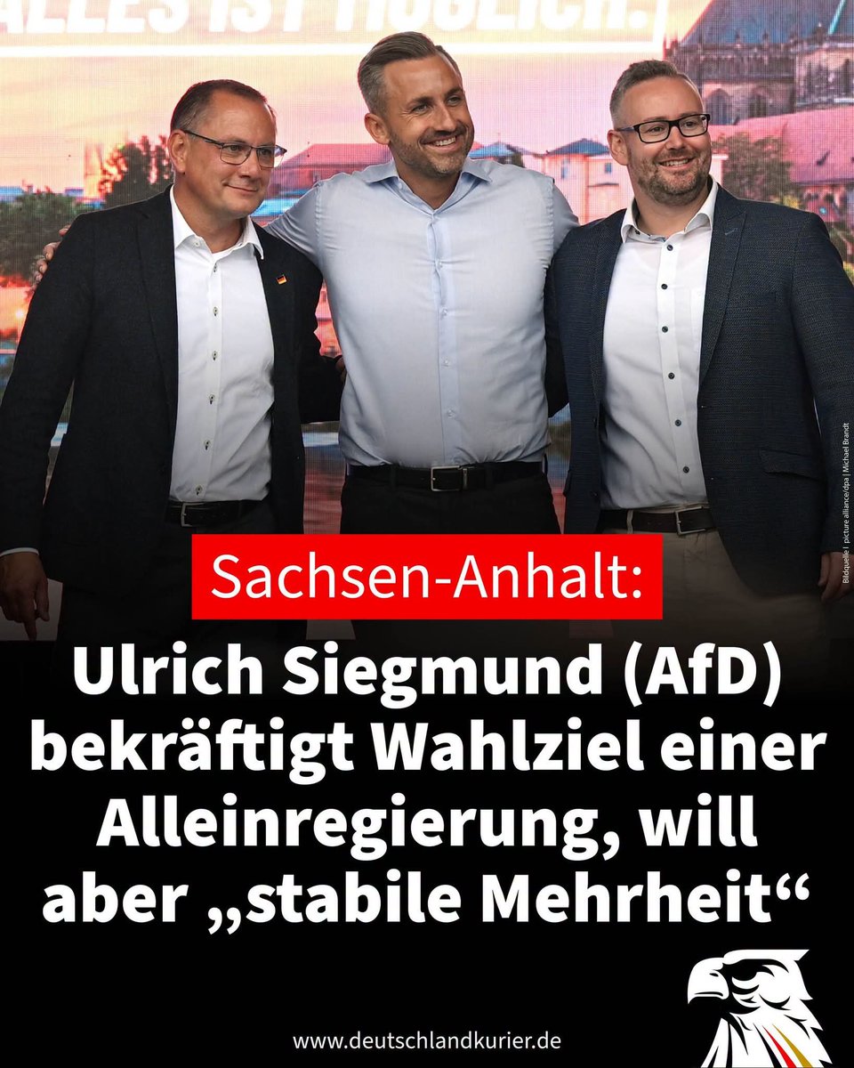 von_blauweide's tweet photo. Vollkommen richtig. Nur eine stabile Mehrheit ermöglicht eine vernünftige und verlässliche Politik  -  alles andere führt zu politischen Stillstand . Ulrich Siegmund bringt es absolut auf den Punkt .🎯💯 https://t.co/kWCxu9xyxi