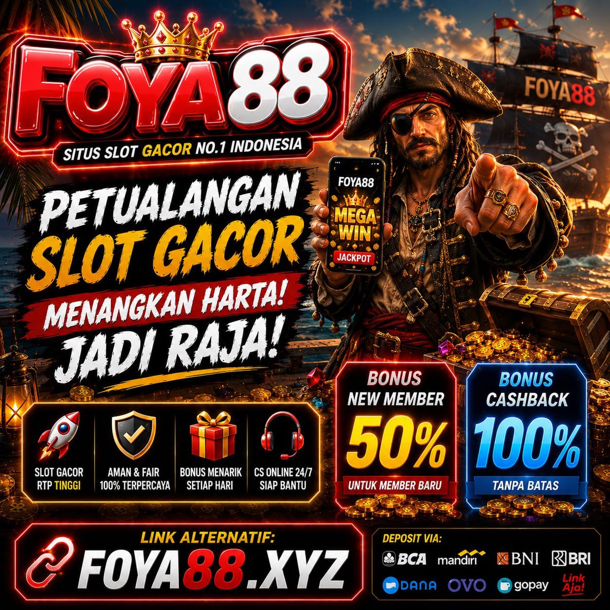 blntkrpz's tweet photo. SLOT GACOR HARI INI 

📍 Cari Di Google FOYA88
📌 Link Resmi ➜ https://t.co/On8ku7X5sK
📌 Update Kemenangan Terbesar Game Viral Hari Ini Malam Minggu
📌 Situs Game Online Penghasil Saldo Ke Dana Krakatau
📌 Situs Deposit 20K Via QRIS https://t.co/FTXsRl2xxv
